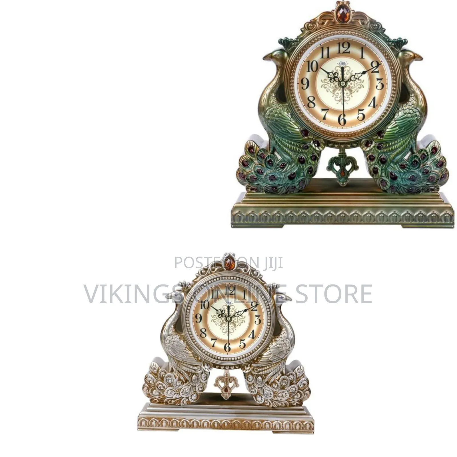 Desktop Clock Classic European Style Clock Bedroom Bedside Silent
