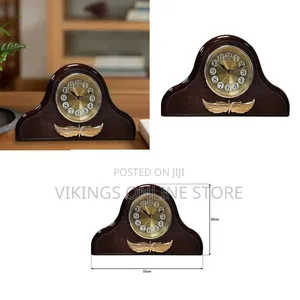 Mantel Silent Wood Shelf Clock Desk Fireplace Mantle Clocks