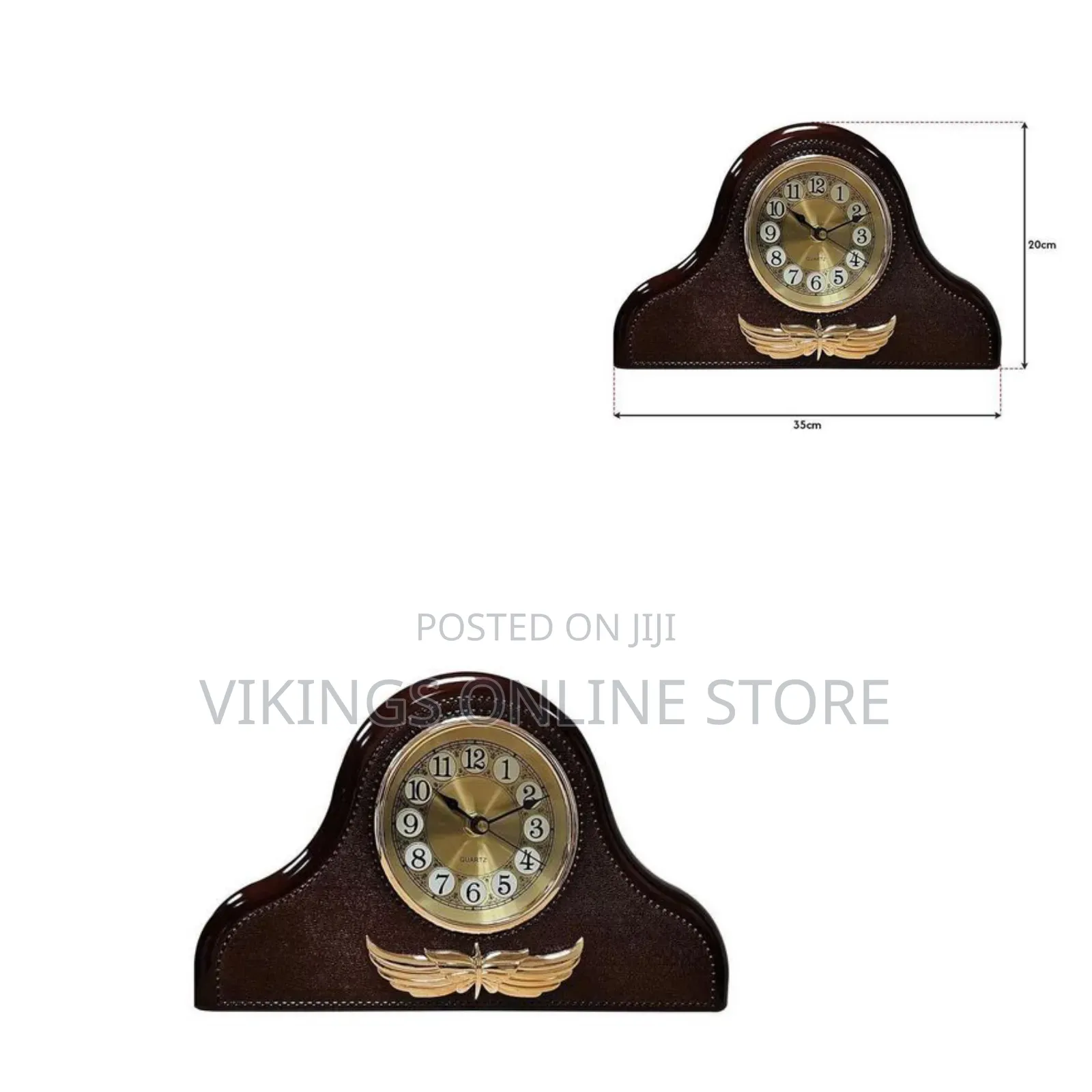 Mantel Silent Wood Shelf Clock Desk Fireplace Mantle Clocks