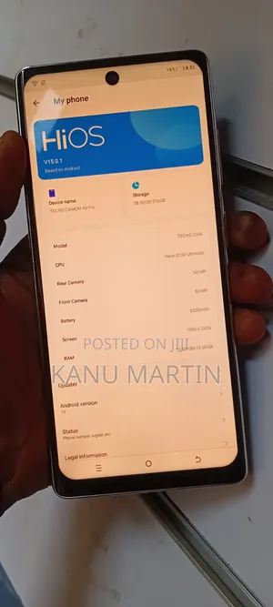 Tecno Camon 40 Pro 5G 256 GB Blue