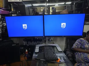 Dual Arm Set Up 27inch Monitors X 2