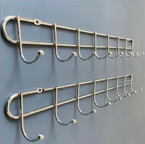 Wall Mounted Hooks Hanger Line - 8 Hooks