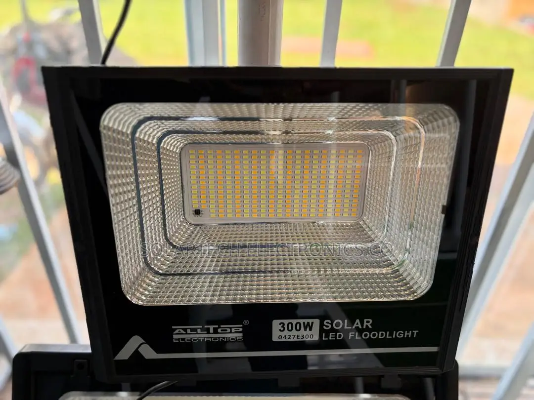 ALLTOP 300W LED Solar Flood Light With Solar Panel and Inbuilt Battery