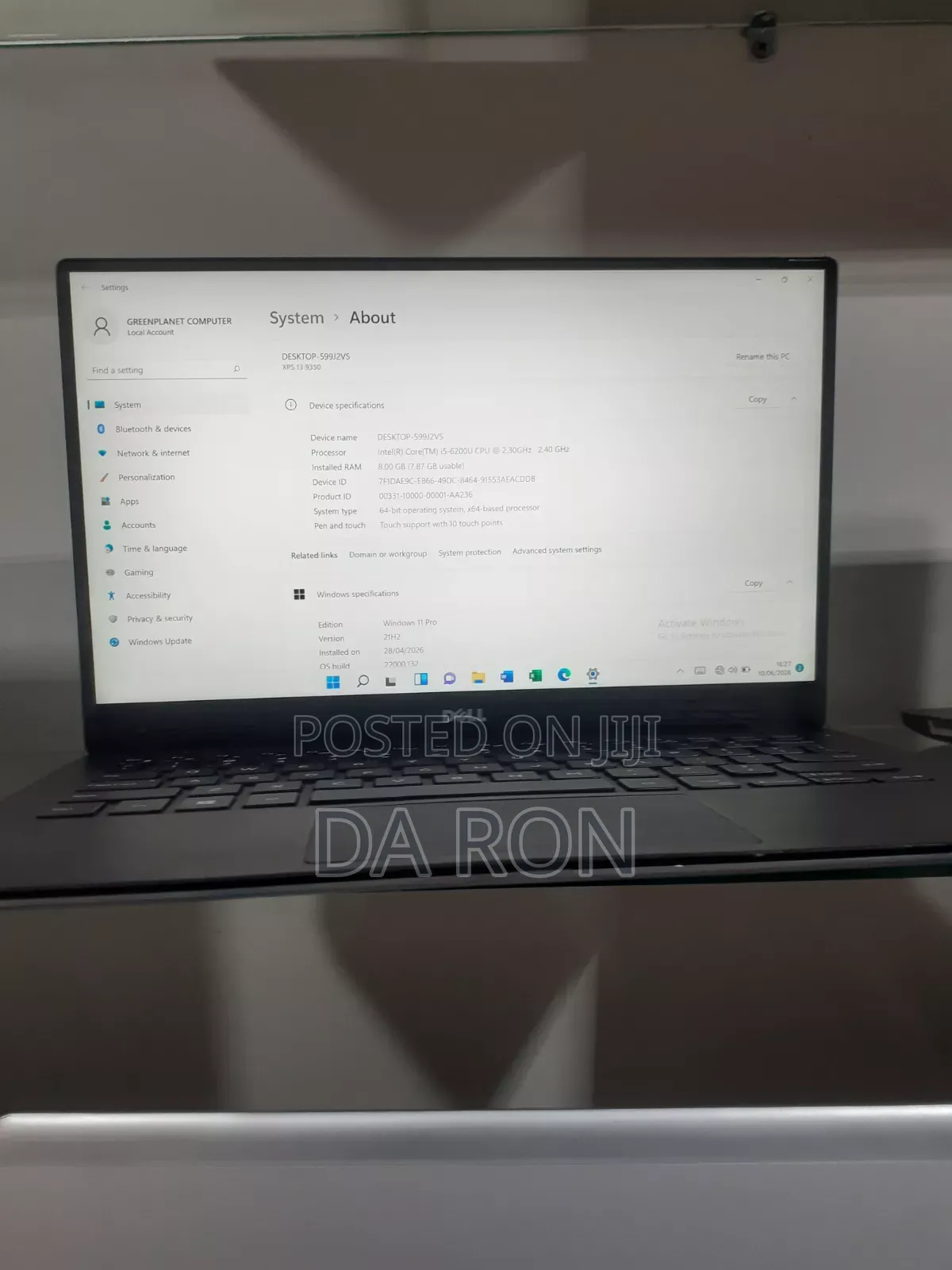 Laptop Dell XPS 13 9350 8GB Intel Core i5 SSD 256GB