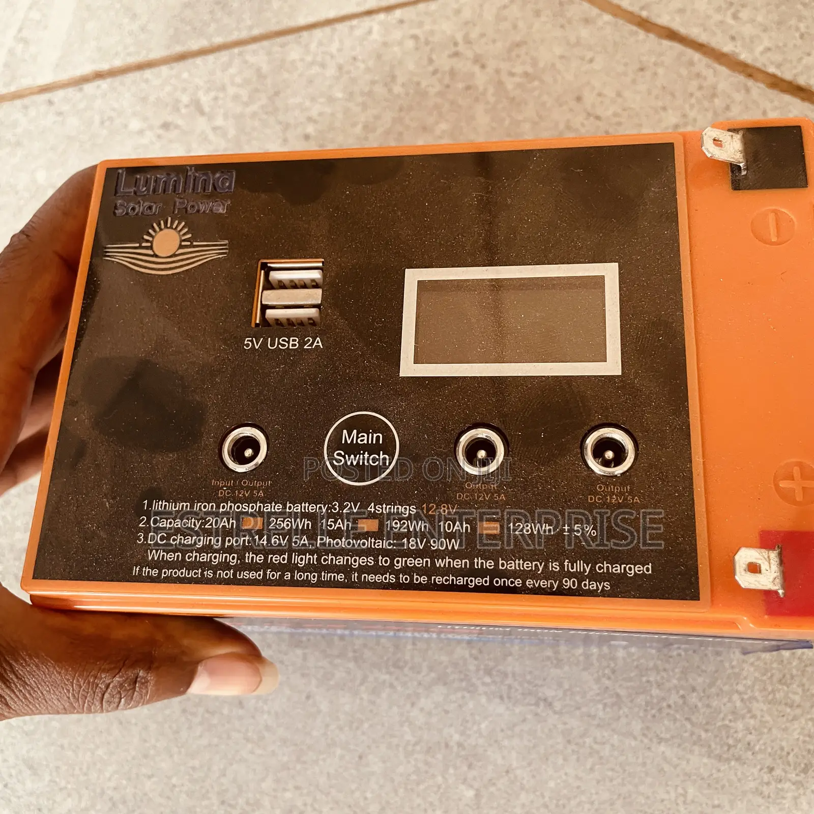 20Ah 12V LifePO4,Lithium Battery Solar Backup
