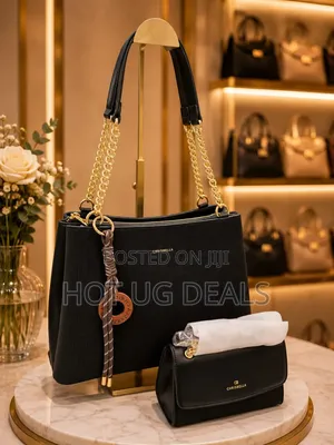Chrisbella Noir Luxe Chain Tote Bag Set – Classic