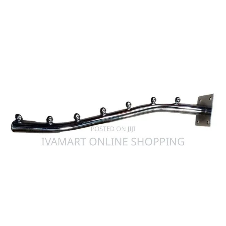 Wall Mounted Boutique Hooks Rods - With 7 Hooks