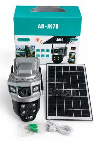 Aerbes WiFi Solar PTZ Security Camera 3 Lens AB-JK70-W