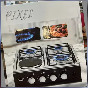 Pixel Tabletop cooker.A Three Gas Burners and One Electric Hot Plate.