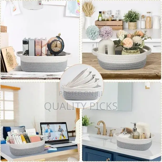3-Piece Oval Storage Basket Set