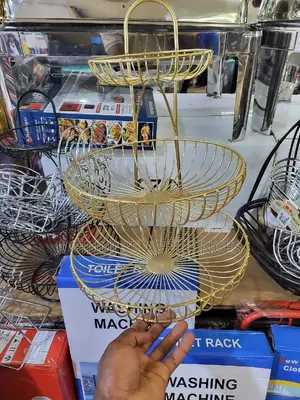 3 Tiers Gold Fruit Stand