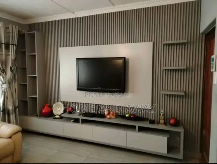 TV Stands/Full Fluted PVC Panel TV Units