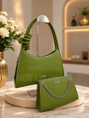 Chris Bella Shoulder Bag Set - Hobo Handbag With Matching Chain Pouch