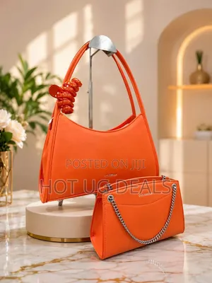 Chris Bella Shoulder Bag Set - Hobo Handbag With Matching Chain Pouch