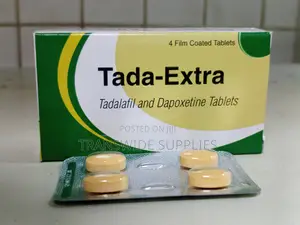 Tada-Extra 4 Tablets Tadalafil 20mg Dapoxetine 60mg Full Packet