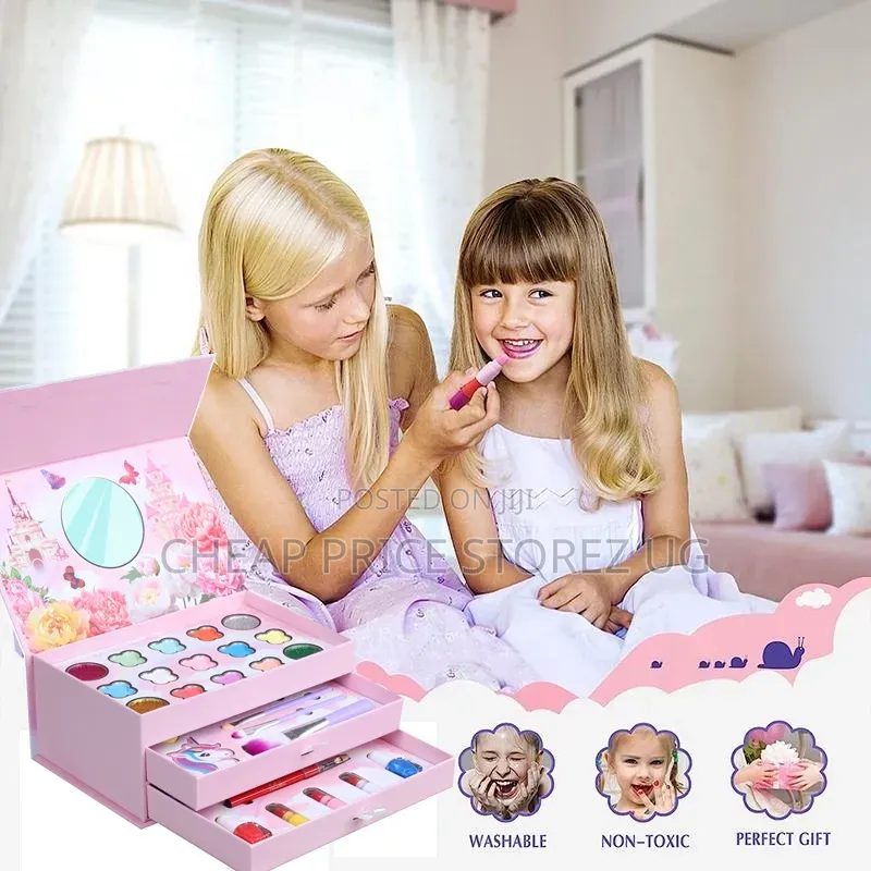 Shadow Nail Polish Lip Stick Girl Toy Toxic Beautiful Kid Makeup Kit