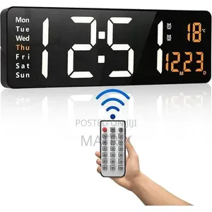 Led Digital Wall Clock With Remote