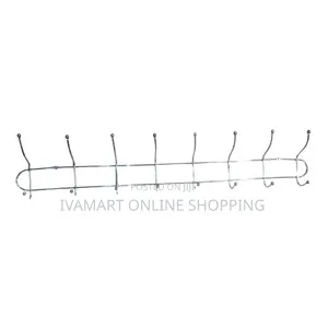 Multi Hooked Wall Mounted Hanger Line - 16 Hooks