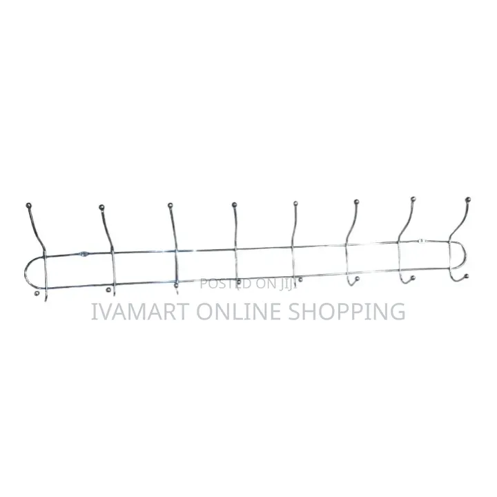 Multi Hooked Wall Mounted Hanger Line - 16 Hooks