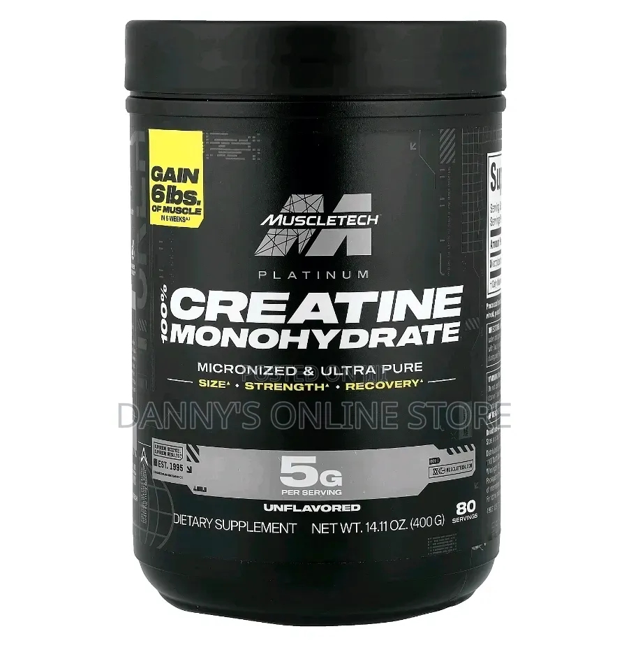 Micronised Platinum 100% Creatine Monohydrate, 400g, 80 Servings.