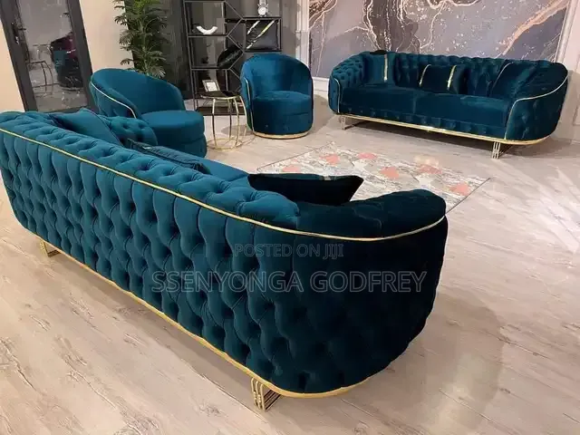 Sofa Sat in 3a Green Sofa Stripe Size