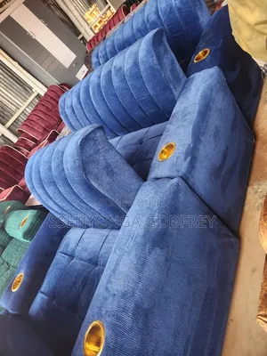 Sofa Set Blue 2nd 1 Stripe Size