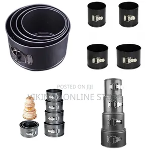 Cake Decor 4 PCS Round Springform Tin Nonstick Cake Mould Bakeware Pan