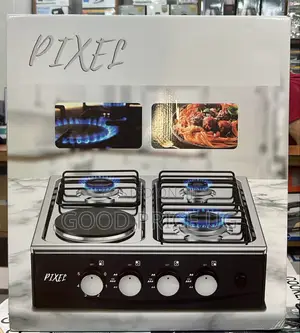 Pixel 3 Gas Burner + 1 Electric Hot Plate Countertop Cooker