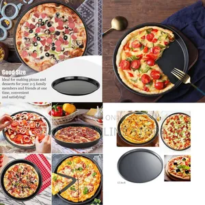 32CM Round Carbon Steel Pizza Tray Pie Baking Mold Deep Dish Pizza
