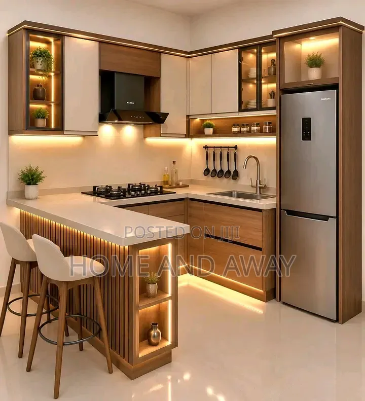 Kitchen Cabinets in Any Shape With Smart Finishing From 8,000,000/-