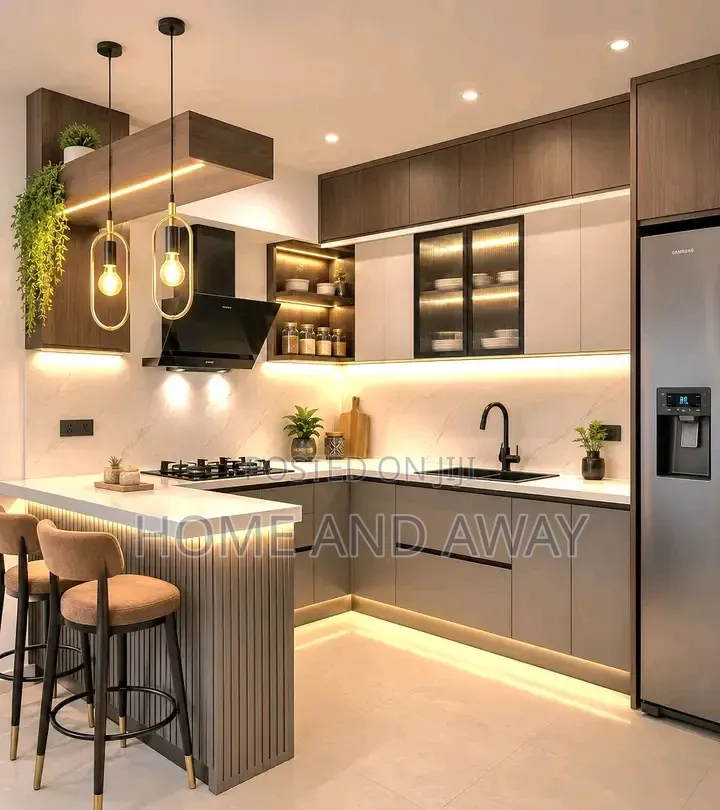 Kitchen Cabinets in Any Shape With Smart Finishing From 8,000,000/-