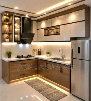 Kitchen Cabinets L Fashion With LED Lighting