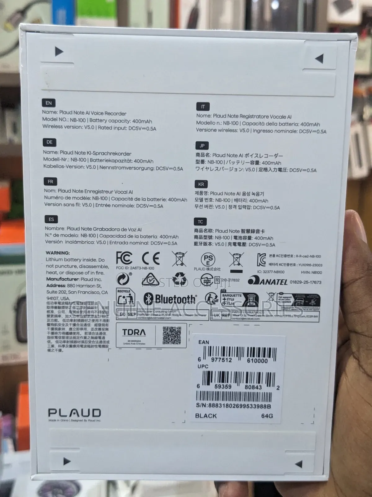 Plaud Note Ai Voice Recorder 64GB