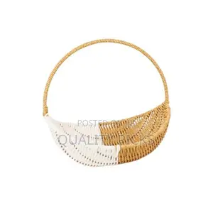 3pcs Stackable Fruit Baskets Elegant Flower Basket Rattan