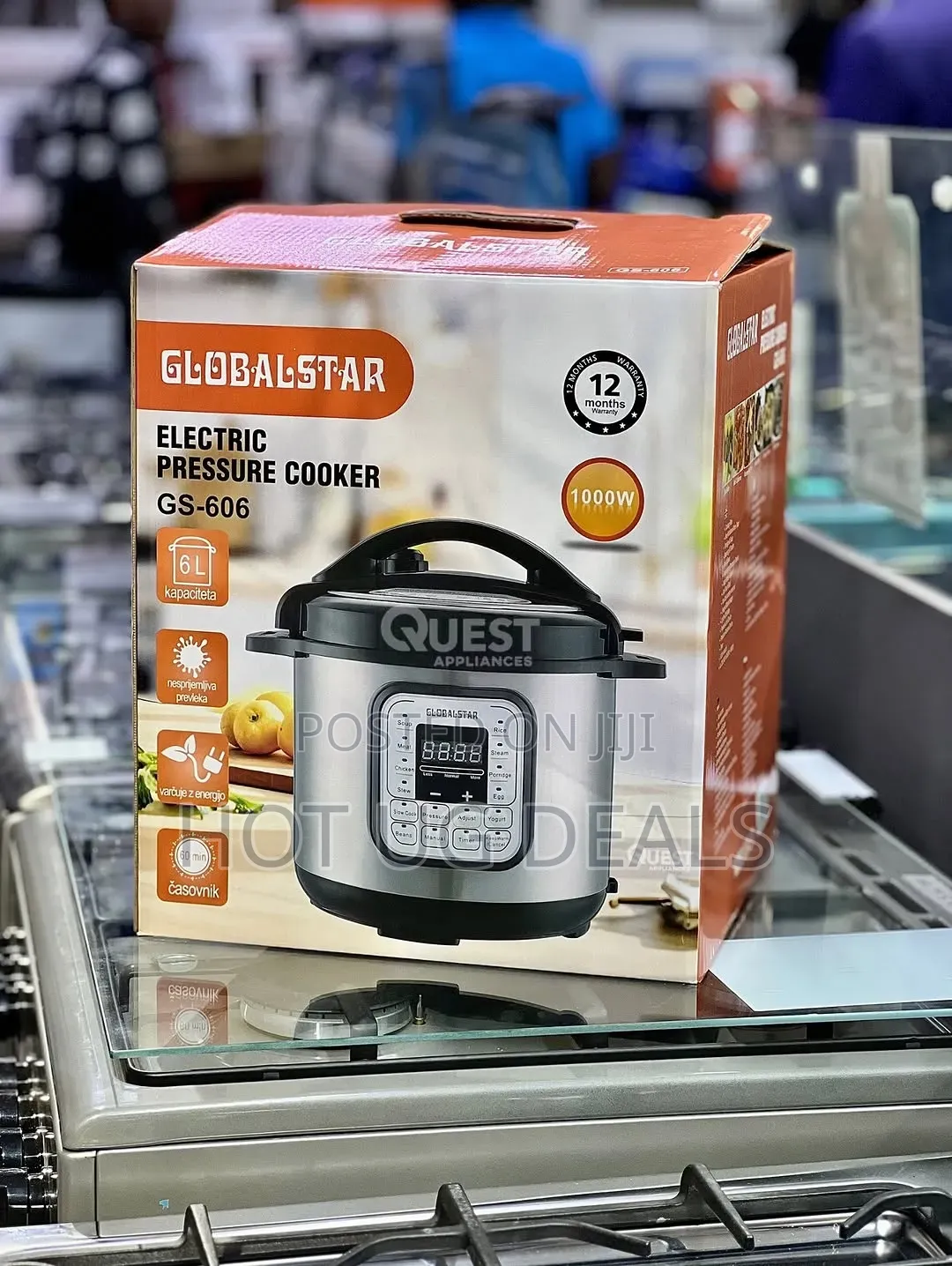 6-Litre Digital Electric Pressure Cooker (1000W) With 12 Smart Program