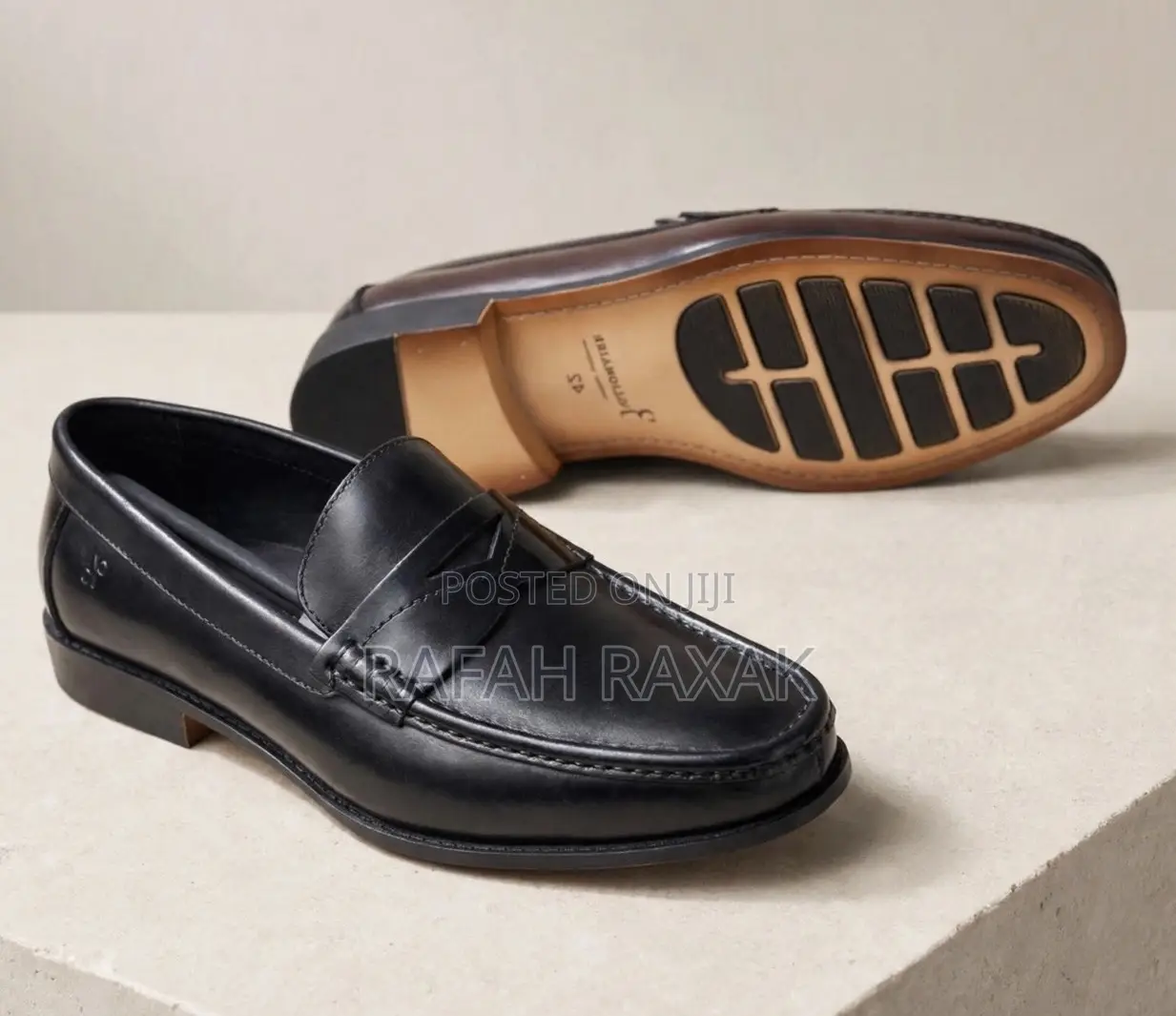 Original Men’s Classic Black Billionaire Leather Penny Loafers