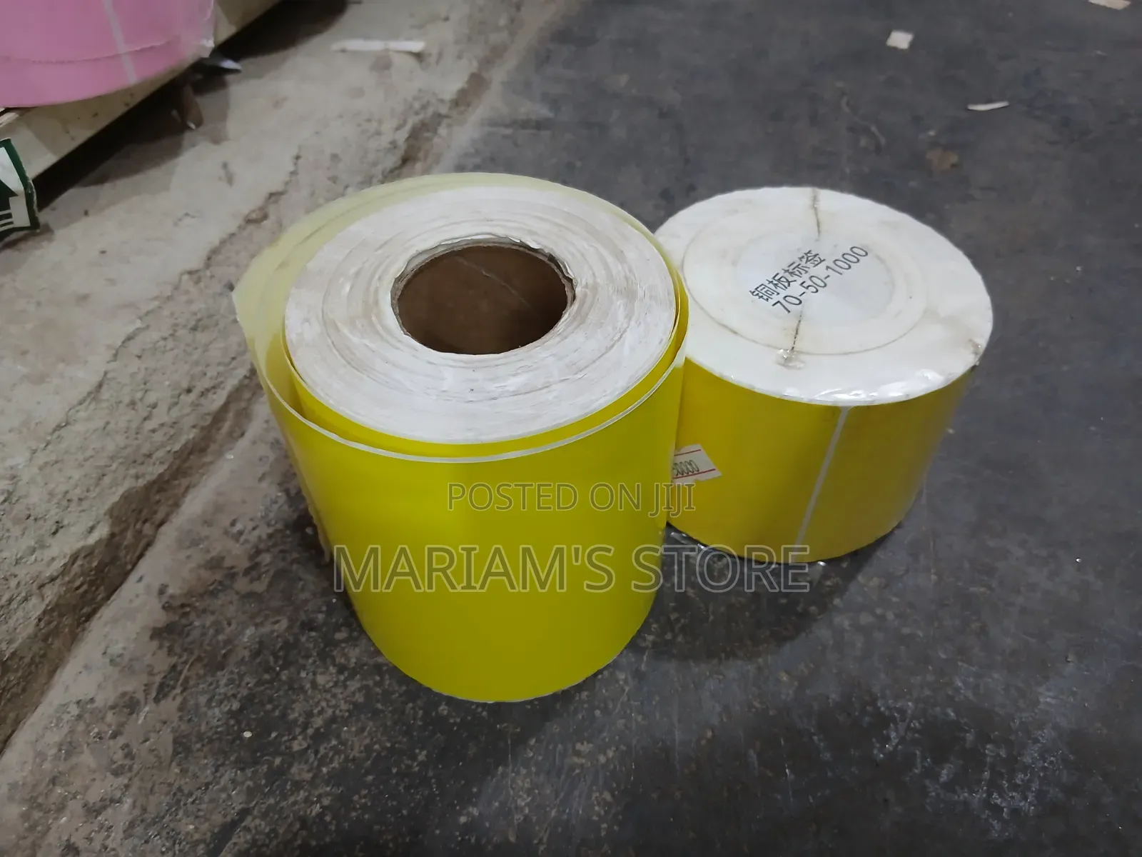 Yellow Industrial Label Rolls