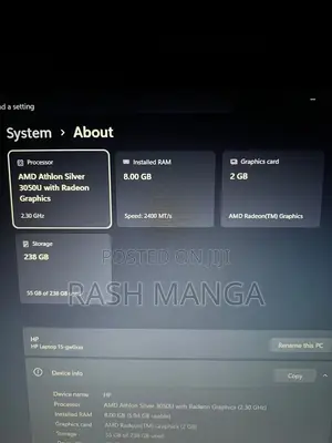 Laptop HP 15 8GB AMD SSD 256GB