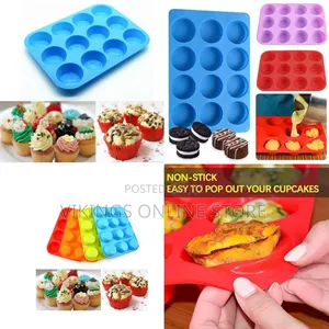 Small Silicone Mini Muffin Pans Non-Stick Bakeware for Muffin