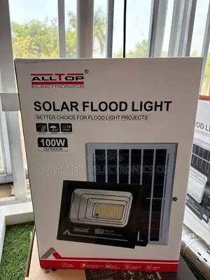 ALLTOP 100W Outdoor Solar Flood Light With Remote Control