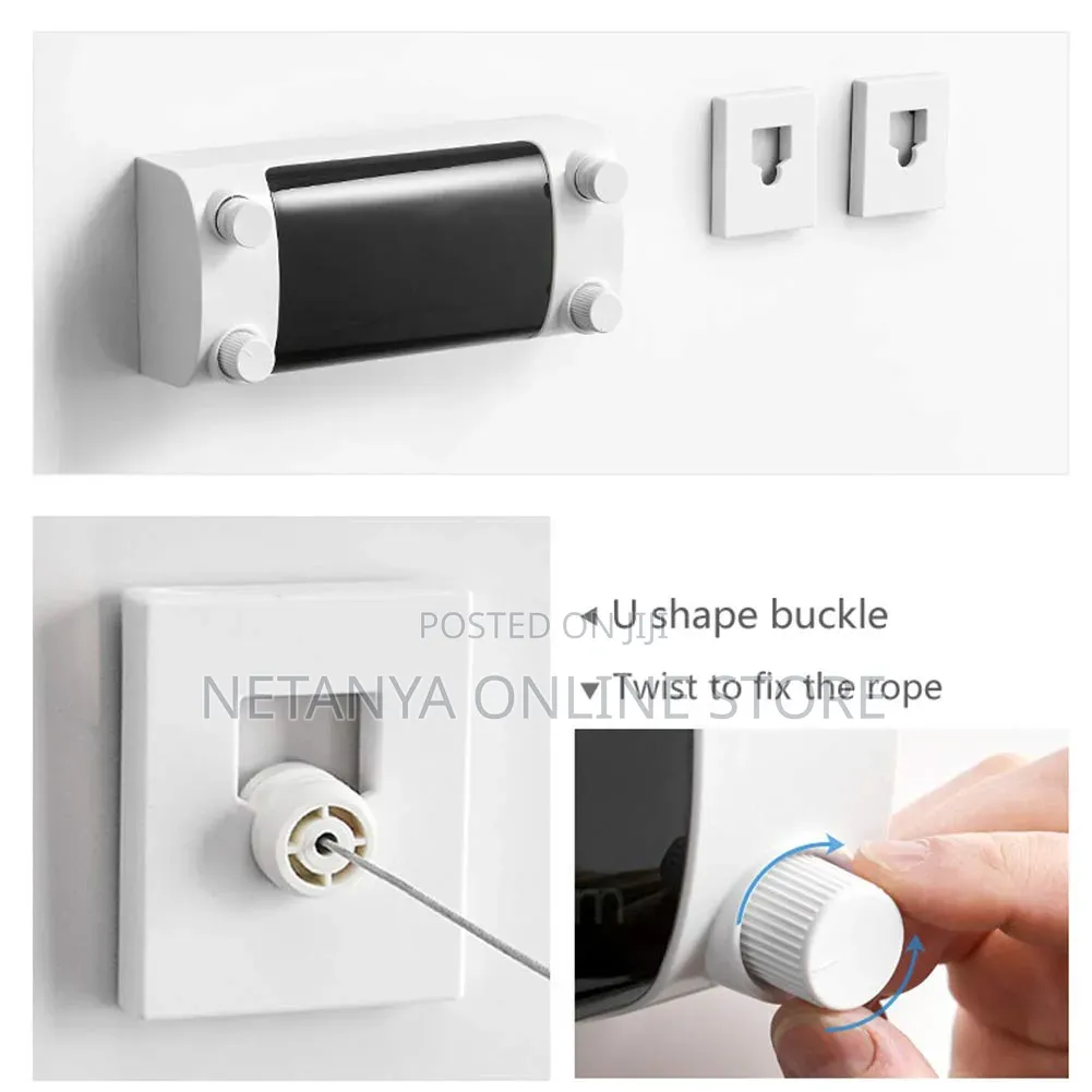 4.2m Wall Mounted Dual Retractable Clothes Line