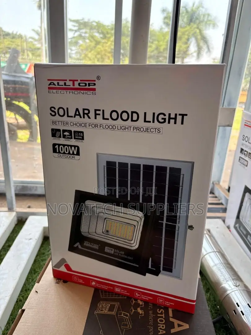 ALLTOP 100W LED Solar Flood Light With Solar Panel
