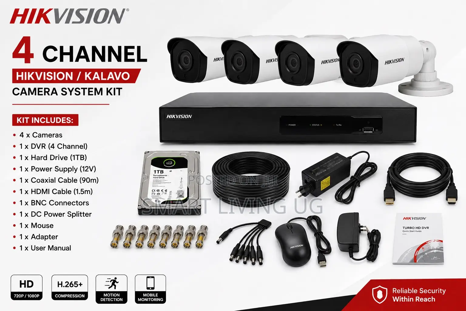 Home Business CCTV Security Kit – 4 Channel Hikvision