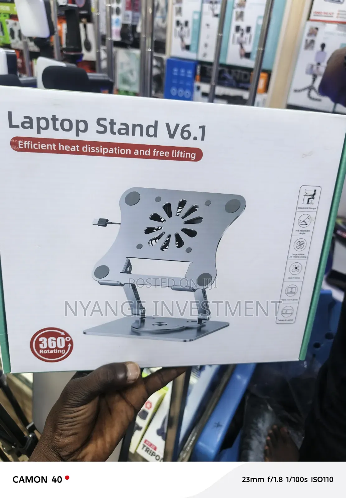 Laptop Stand V6.1, an Adjustable Aluminum Desktop Riser