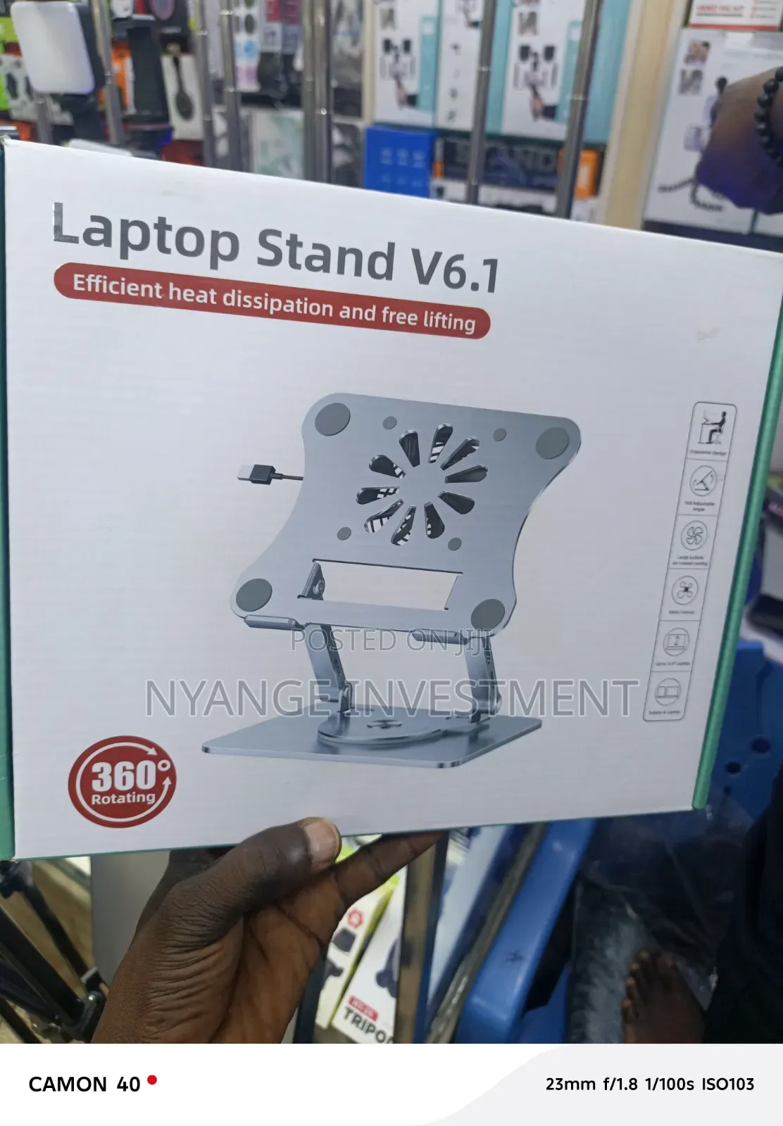 Laptop Stand V6.1, an Adjustable Aluminum Desktop Riser