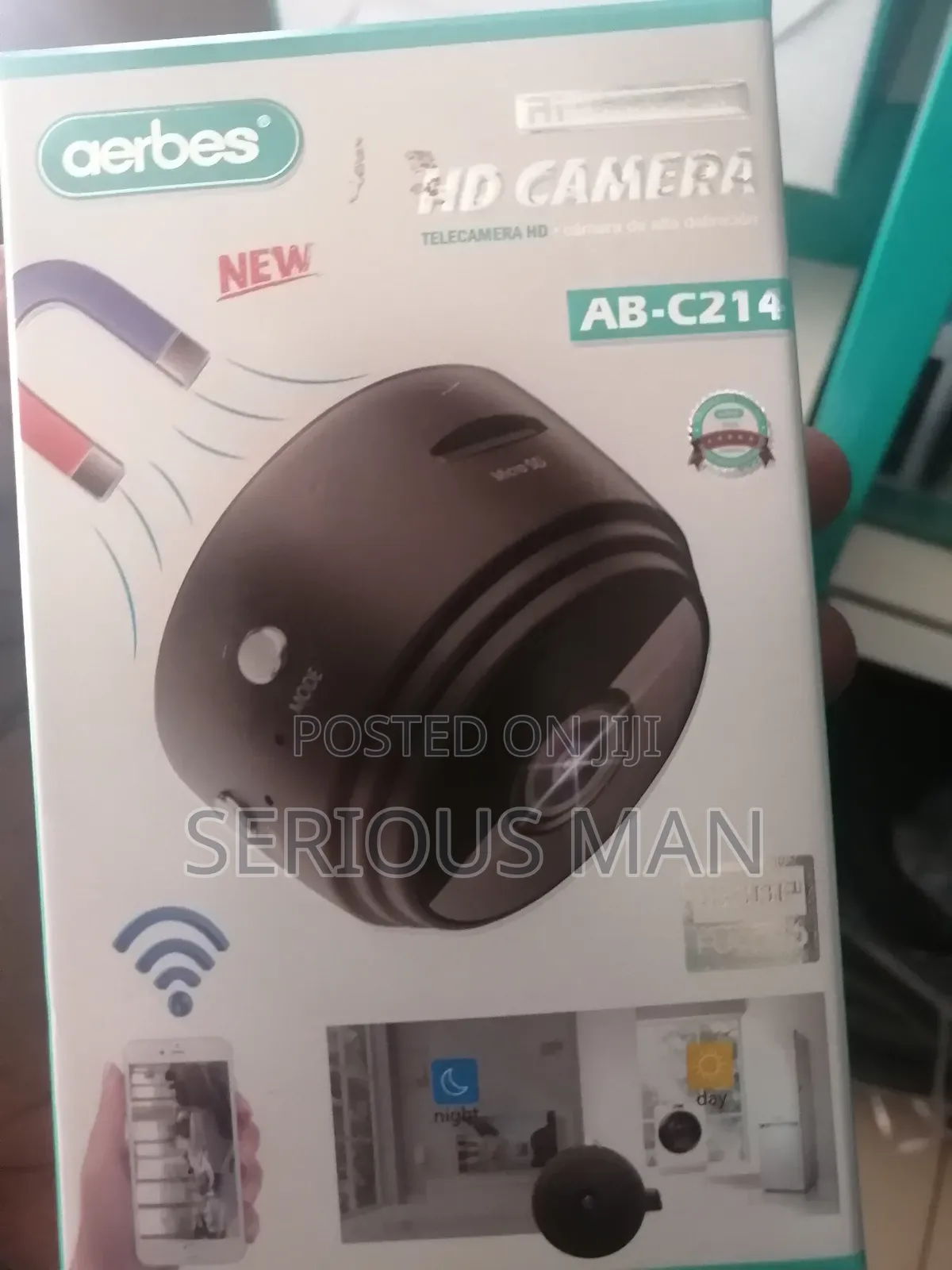 Magnetic Wireless HD Security Camera Featuring Wi-Fi Connectivity