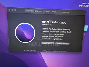 Laptop Apple MacBook 2015 16GB Intel Core i7 SSD 256GB