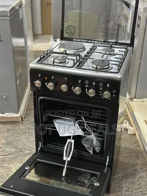 Sony 50x50cm Cooker | 3 Gas + 1 Electric Burner, Oven Rotisserie