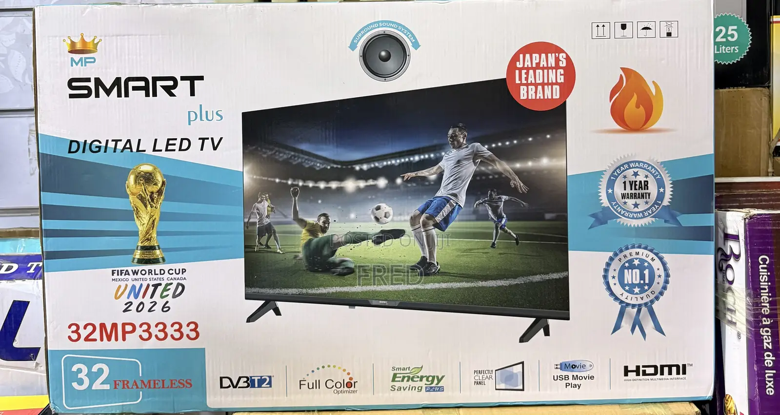Smart Plus 32-Inch Frameless Digital LED TV (Model 32MP3333)