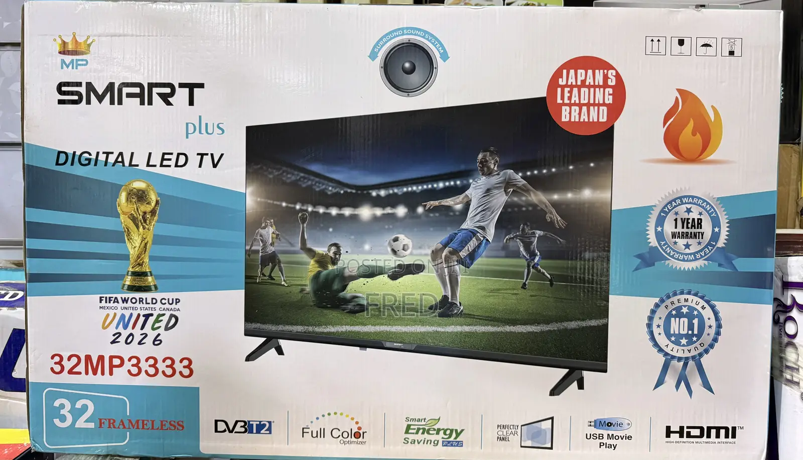 Smart Plus 32-Inch Frameless Digital LED TV (Model 32MP3333)